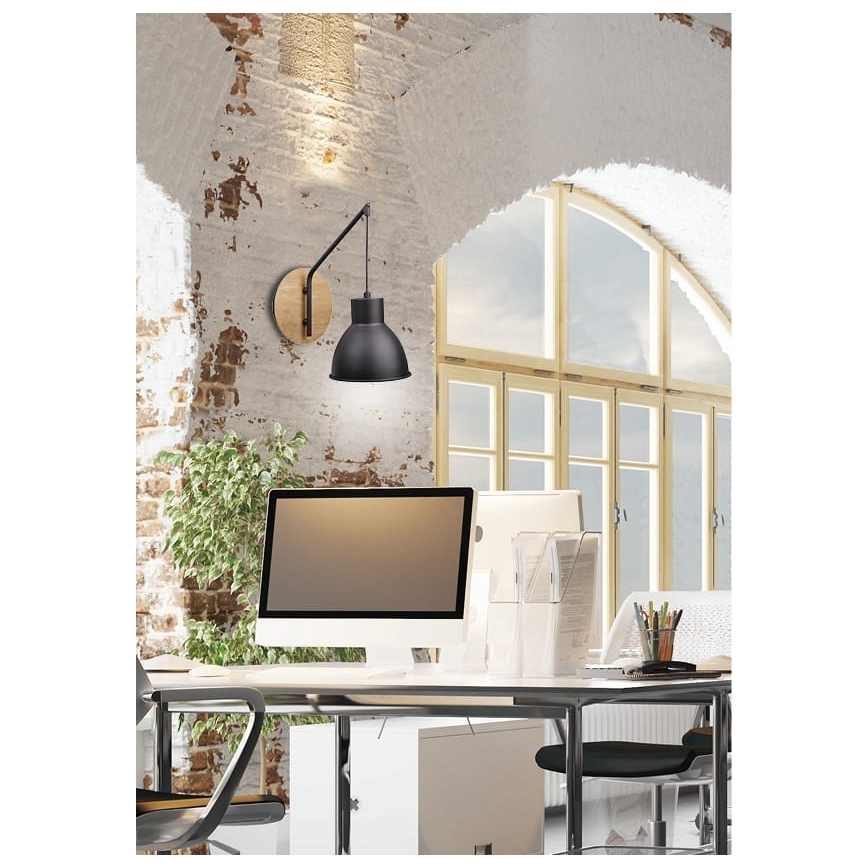 Vägglampa VARIO 1xE27/60W/230V Björk