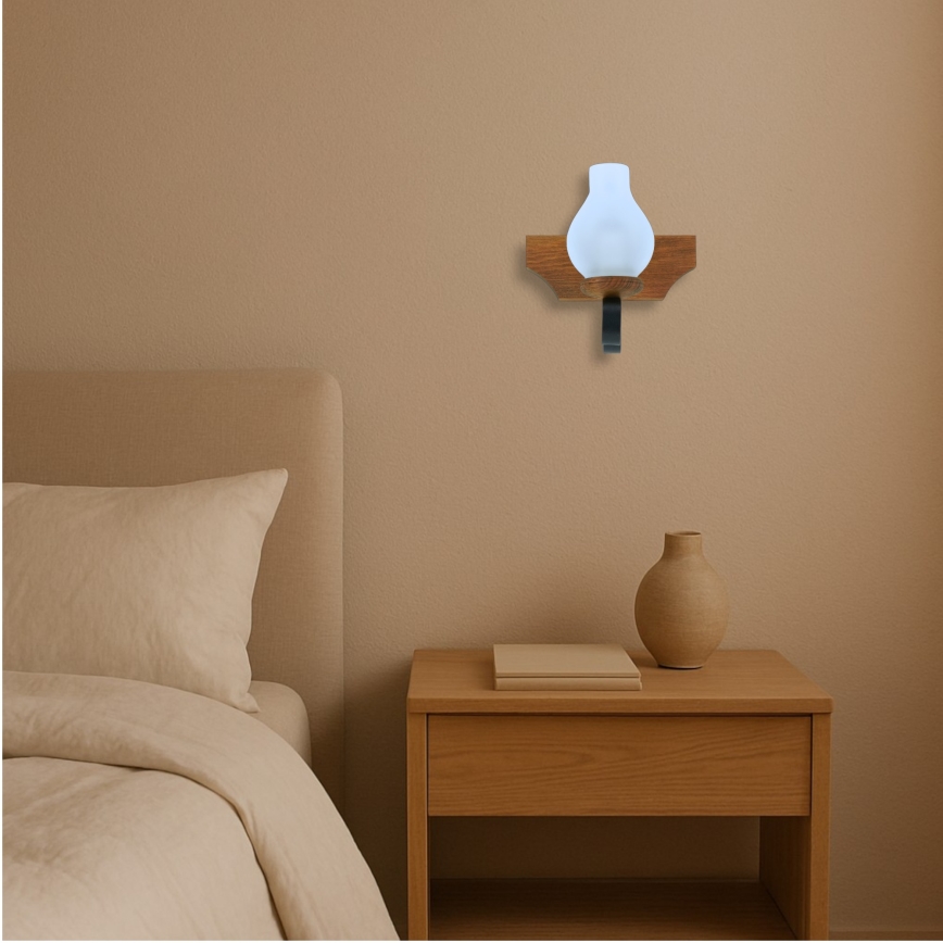 Vägglampa VELA 1xE14/40W/230V bok