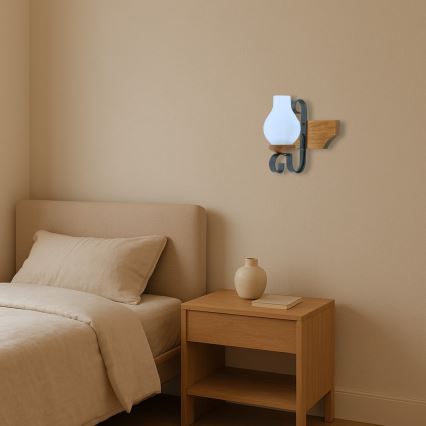 Vägglampa VELA 1xE14/40W/230V bok