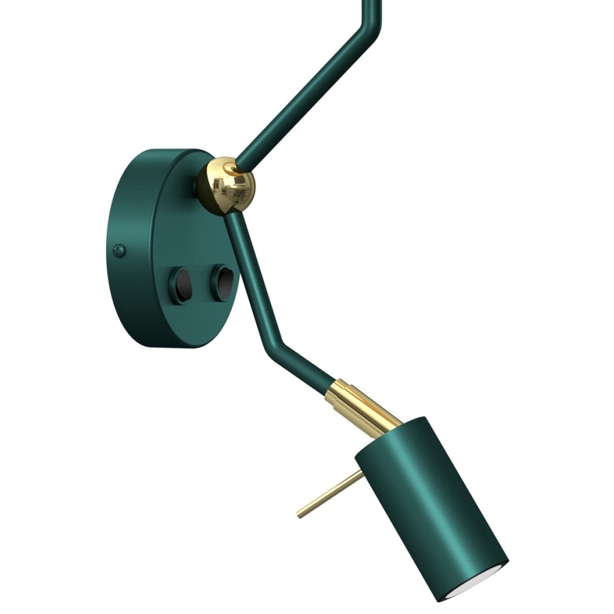 Vägglampa  VERDE 1xE27/60W/230V + 1xGU10-MR11/7W grön