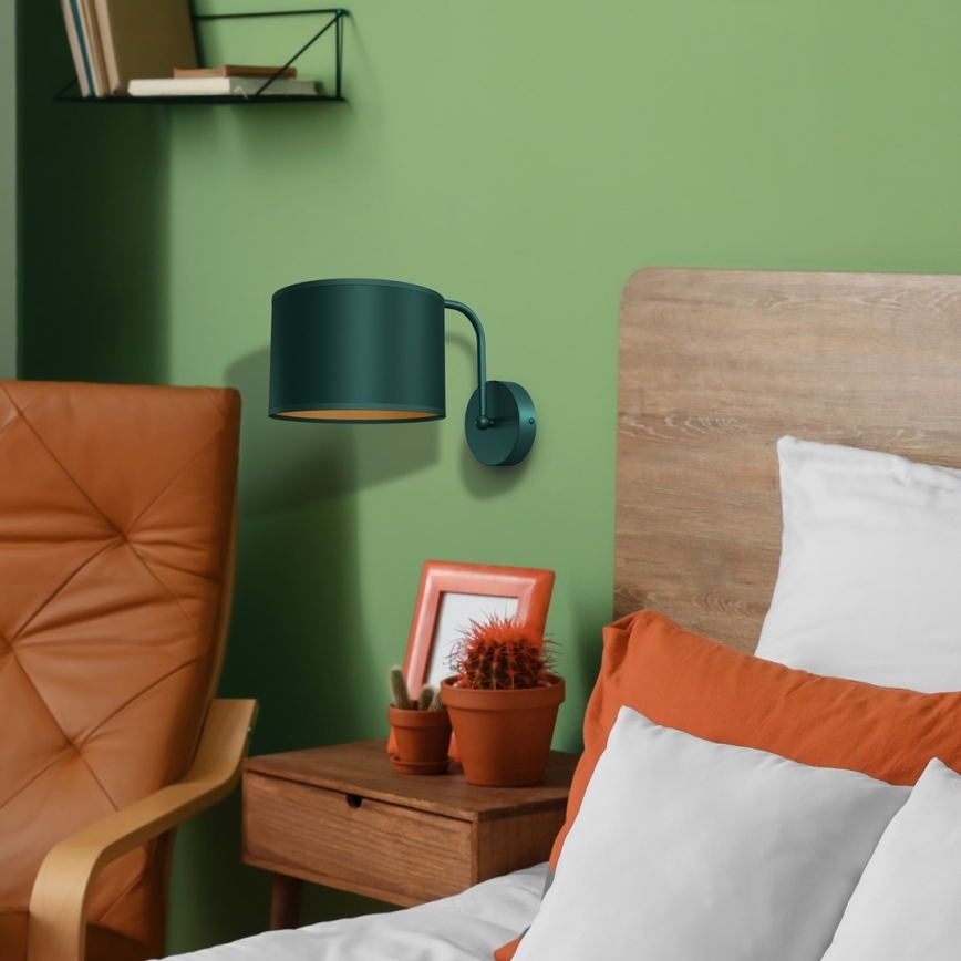 Vägglampa  VERDE 1xE27/60W/230V grön