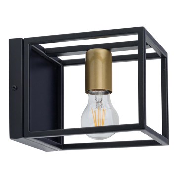 Vägglampa  VIGO 1xE27/60W/230V svart /gyllene 
