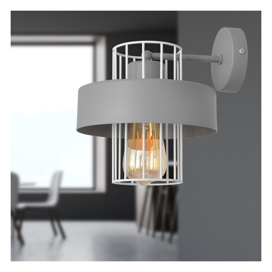Vägglampa VOLTA 1xE27/15W/230V grå