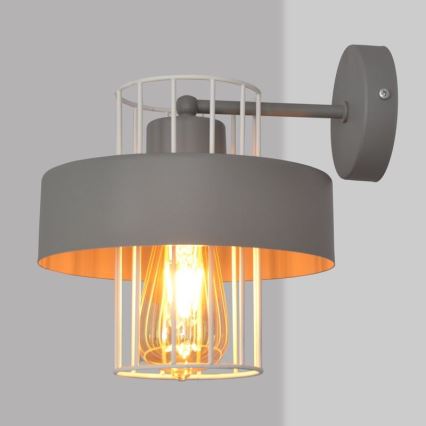 Vägglampa VOLTA 1xE27/15W/230V grå