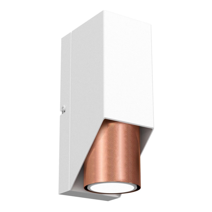 Vägglampa WALL 1xGU10/8W/230V vit/koppar