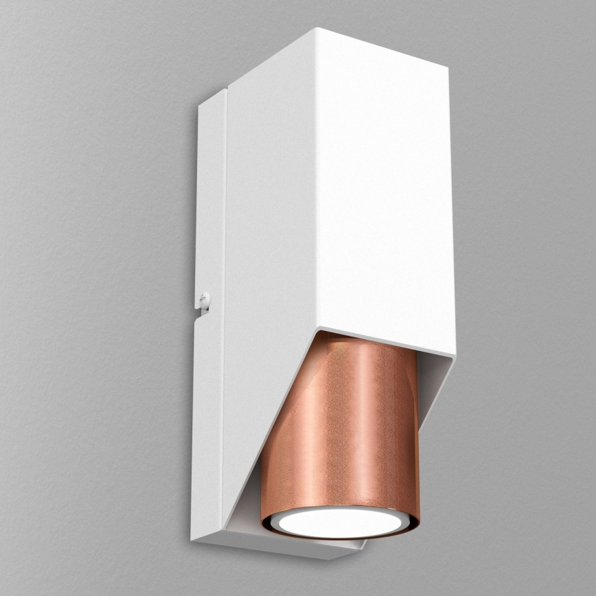 Vägglampa WALL 1xGU10/8W/230V vit/koppar