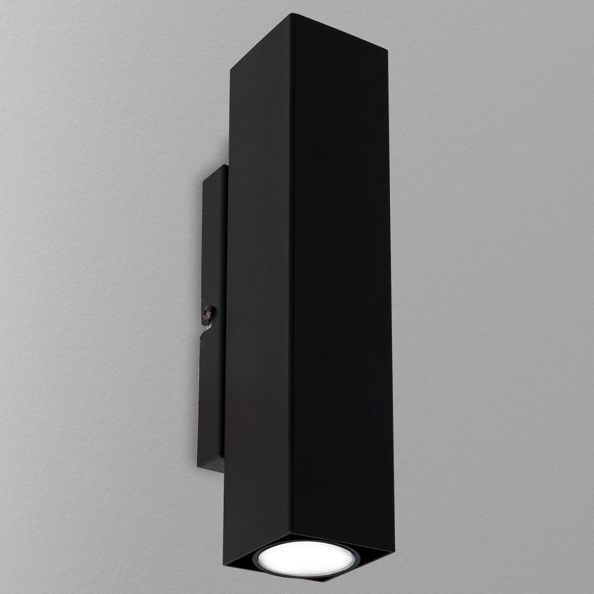 Vägglampa WALL 2xGU10/8W/230V svart