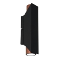 Vägglampa WALL 2xGU10/8W/230V svart/koppar
