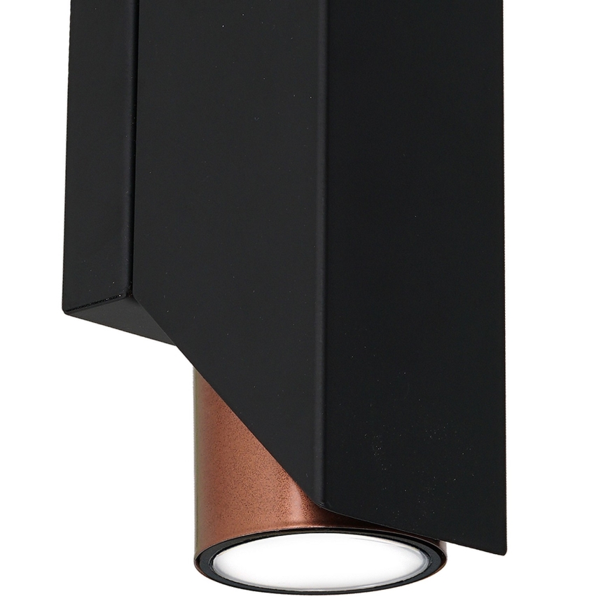 Vägglampa WALL 2xGU10/8W/230V svart/koppar