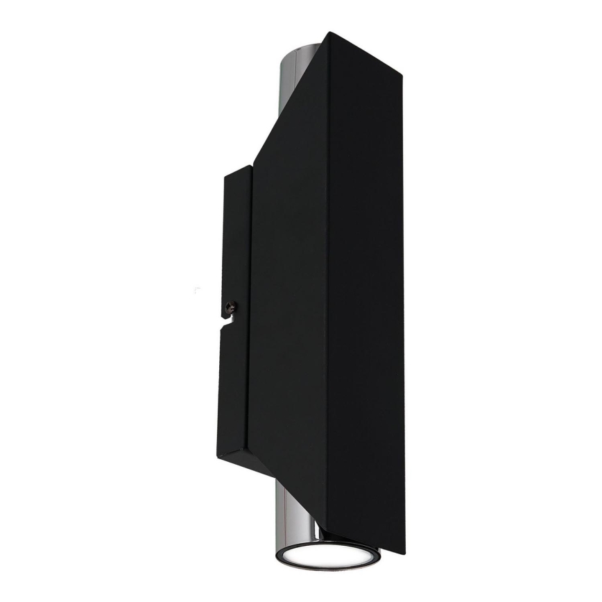 Vägglampa WALL 2xGU10/8W/230V svart/skinande krom