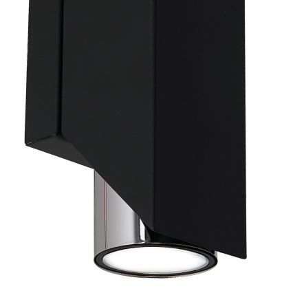 Vägglampa WALL 2xGU10/8W/230V svart/skinande krom