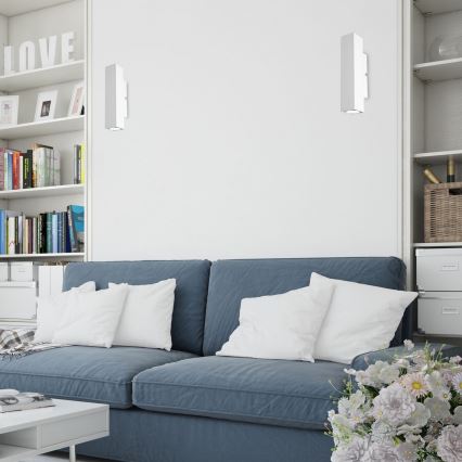 Vägglampa WALL 2xGU10/8W/230V vit