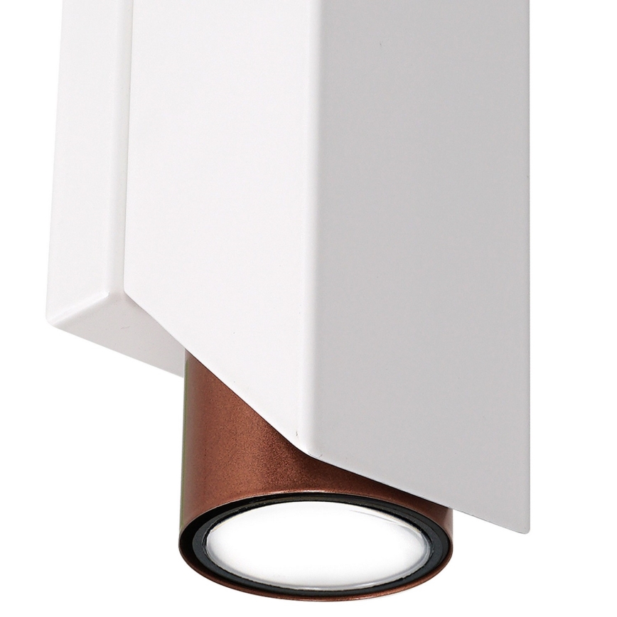 Vägglampa WALL 2xGU10/8W/230V vit/koppar