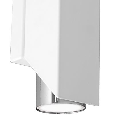 Vägglampa WALL 2xGU10/8W/230V vit/skinande krom