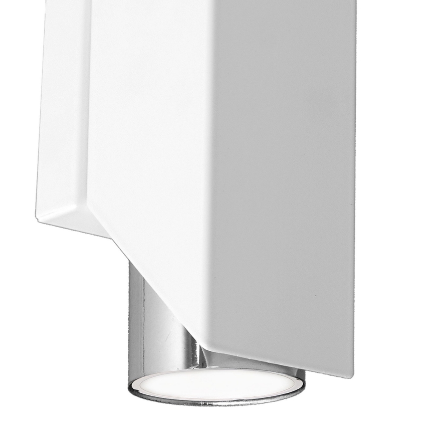 Vägglampa WALL 2xGU10/8W/230V vit/skinande krom
