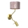 Vägglampa  ZIGGY 1xE27/40W/230V + 1xGU10/MR11/7W rosa /gyllene