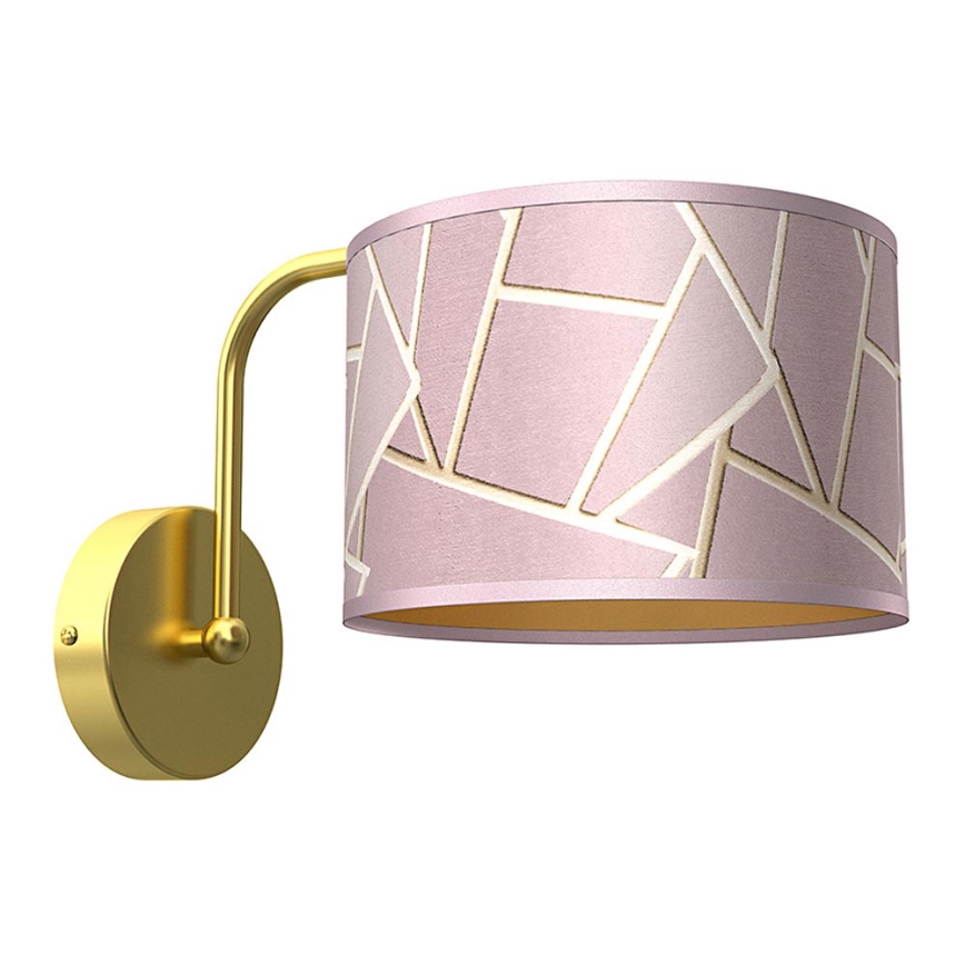 Vägglampa  ZIGGY 1xE27/60W/230V rosa /gyllene 
