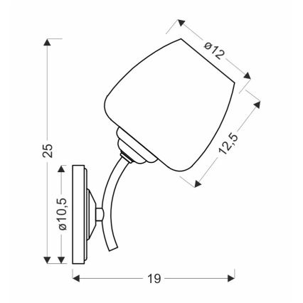 Vägglampa ZINA 1xE27/40W/230V