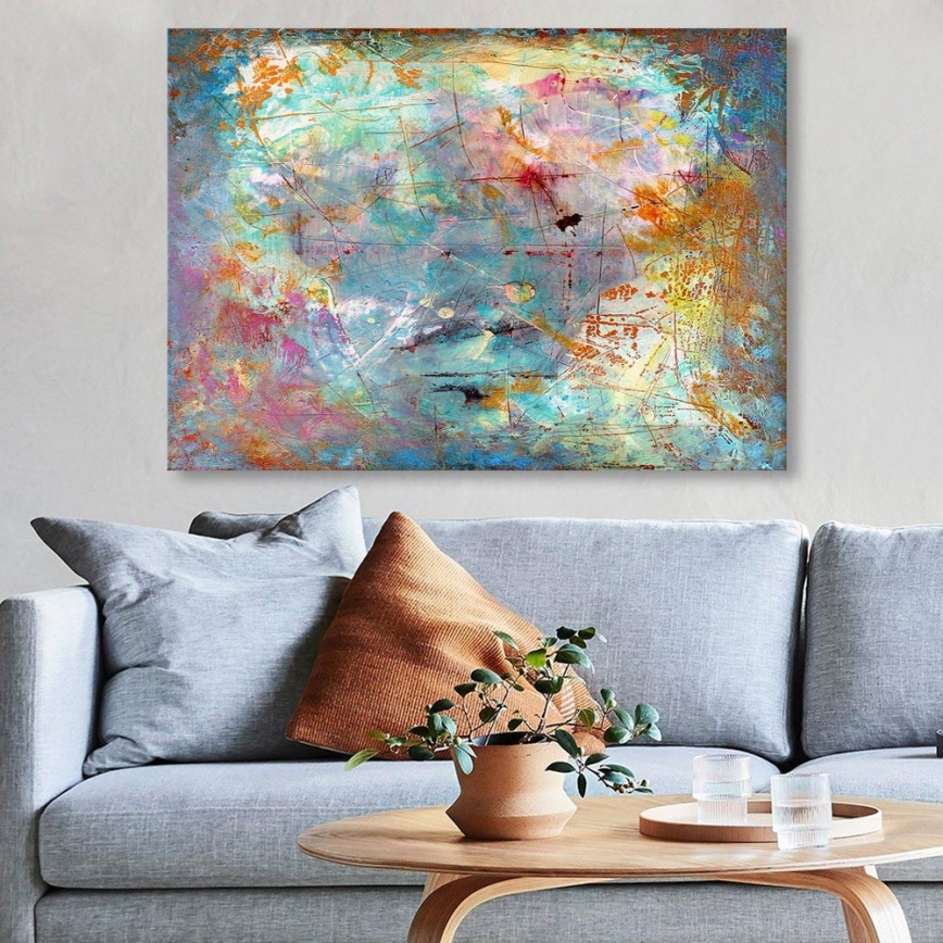 Väggmålning på duk 70x100 cm multicolored