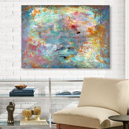 Väggmålning på duk 70x100 cm multicolored