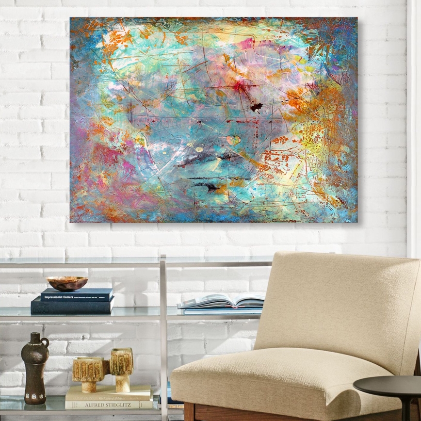Väggmålning på duk 70x100 cm multicolored