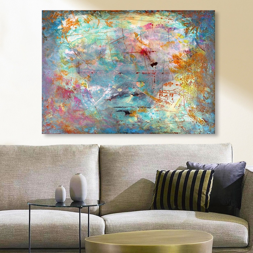 Väggmålning på duk 70x100 cm multicolored