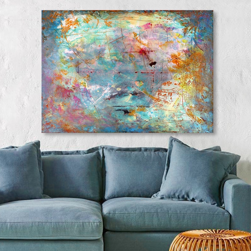 Väggmålning på duk 70x100 cm multicolored