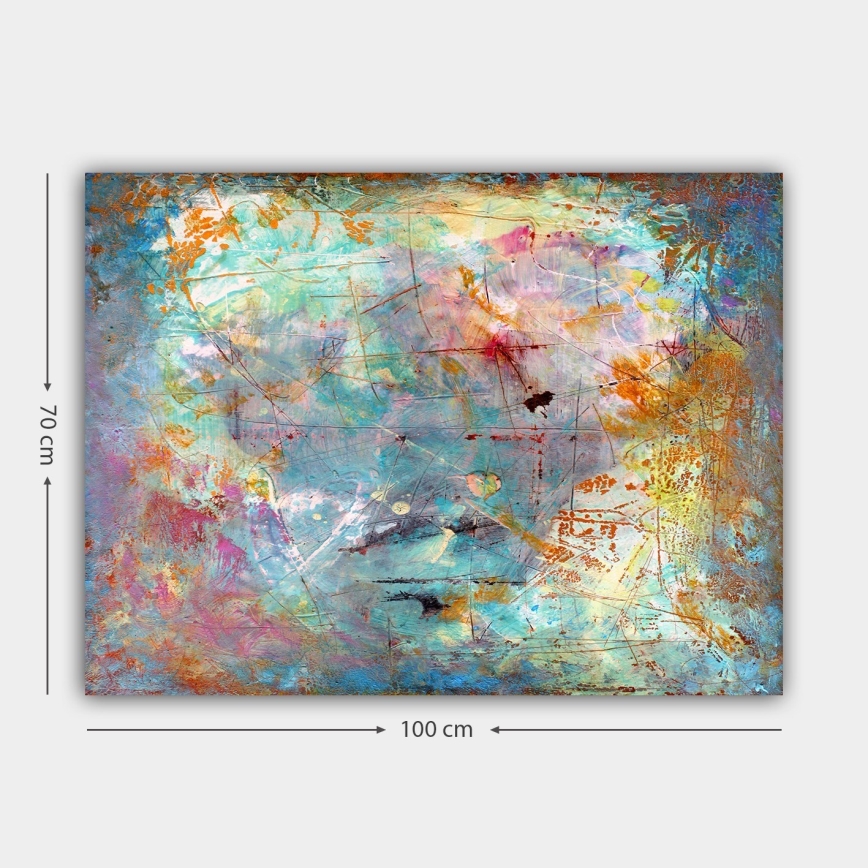 Väggmålning på duk 70x100 cm multicolored