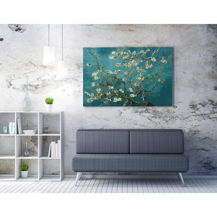 Väggmålning på duk 70x100 cm trä
