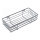 Väggmonterad duschhylla 12x25 cm i blank krom