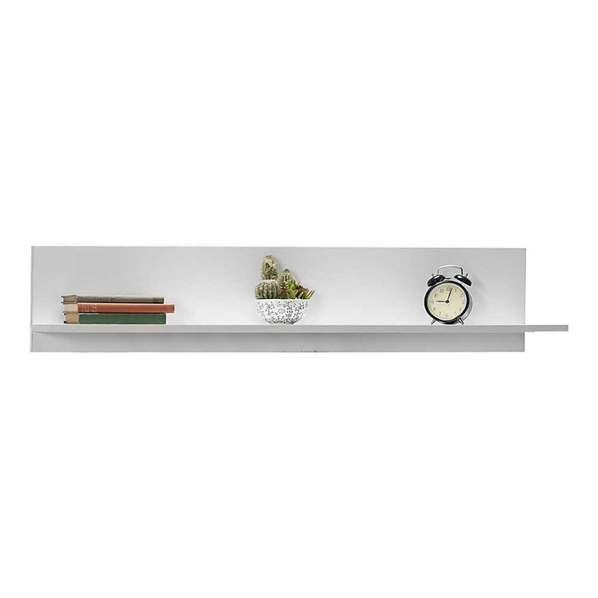 Väggmonterad hylla 25x120 cm vit