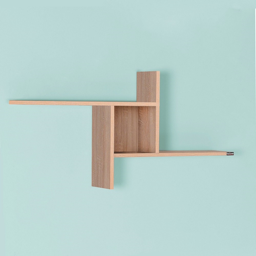 Väggmonterad hylla 50x100 cm brun