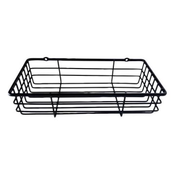 Väggmonterad hylla för duschen 12x25 cm svart