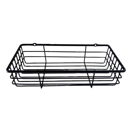Väggmonterad hylla för duschen 12x25 cm svart
