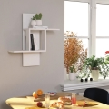 Väggmonterad hylla MILL 70x64 cm vit