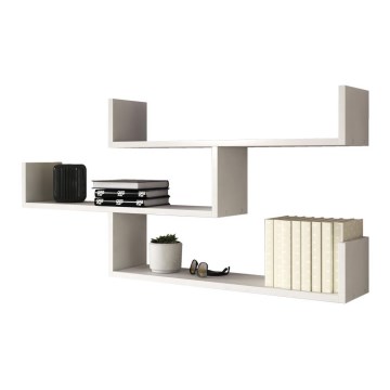 Väggmonterad hylla TRIO 55x119 cm vit
