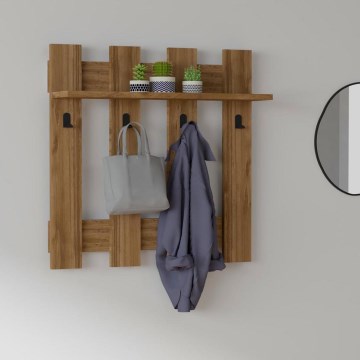Väggmonterad krok CARINA 70x70 cm brun