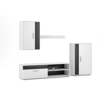 Väggsektion BRICK vit/svart