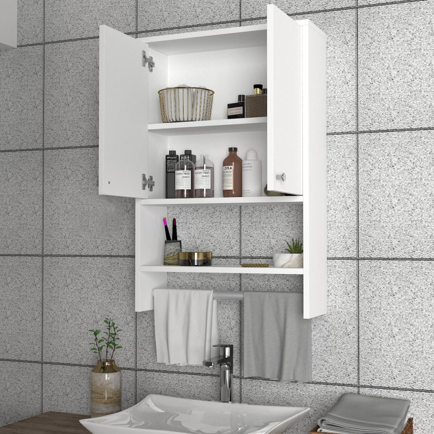 Väggskåp för badrum VIRA 90x59 cm vit