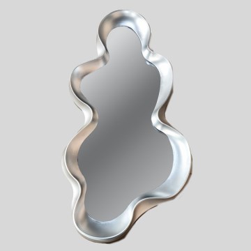 Väggspegel 100x50 cm silver