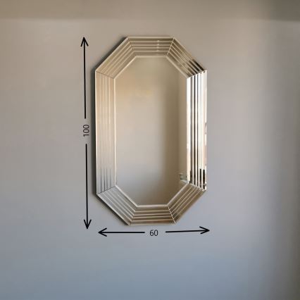 Väggspegel 60x100 cm brons