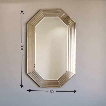 Väggspegel 60x100 cm brons