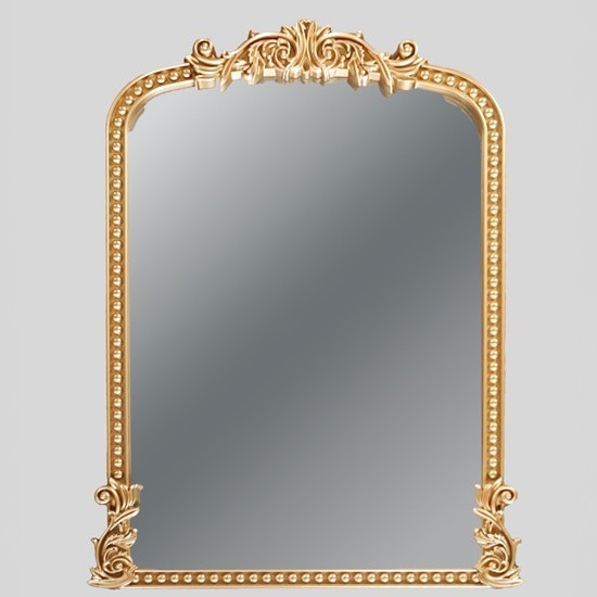 Väggspegel 66x44 cm guld