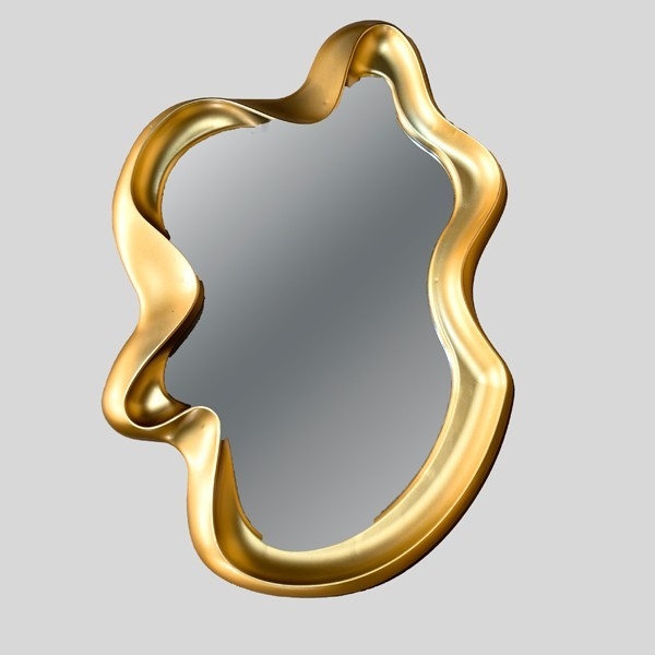 Väggspegel 80x55 cm guld