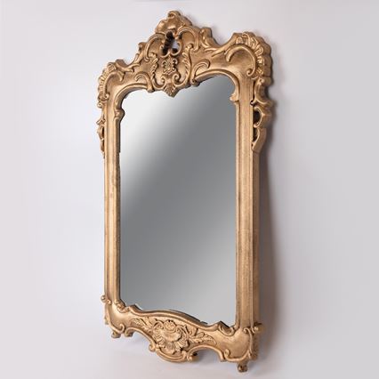 Väggspegel 84x54 cm guld