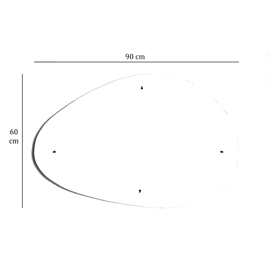 Väggspegel AYNA 60x90 cm oval