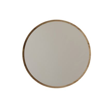 Väggspegel AYNA d. 60 cm brun