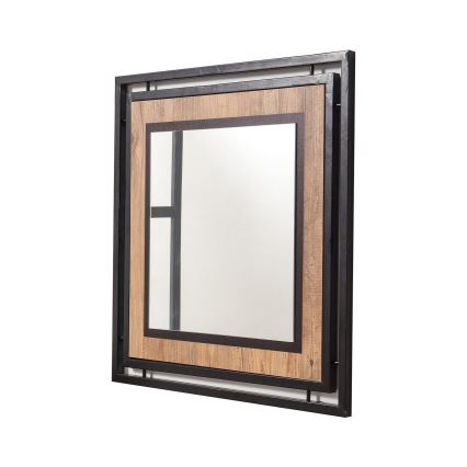 Väggspegel COSMO 70x70 cm brun/svart