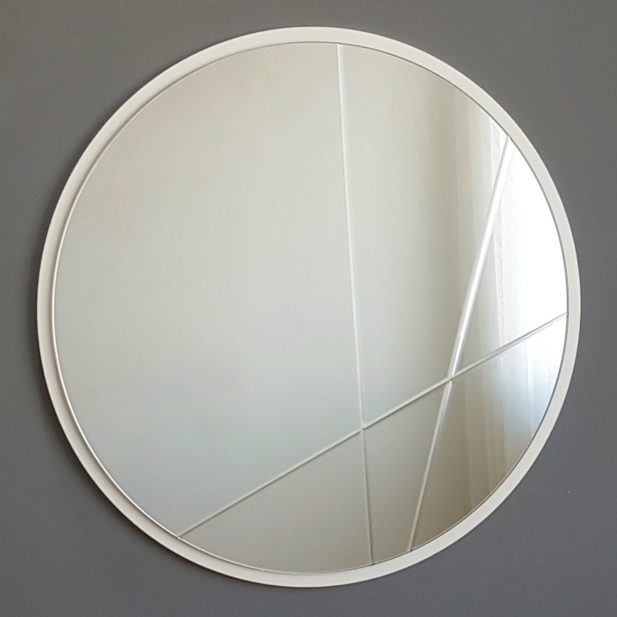 Väggspegel d. 60 cm silver