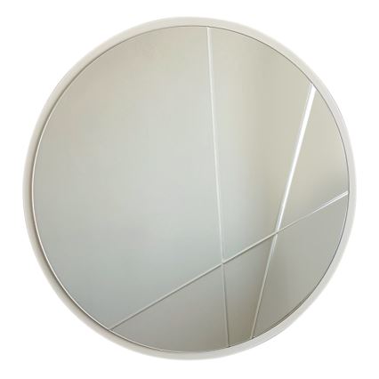 Väggspegel d. 60 cm silver